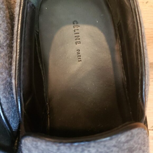 Celine Wool Sneaker Slip On Gray Flat 38.5 US 8 Minimalist Comfort Quiet Luxury - Picture 3 of 9